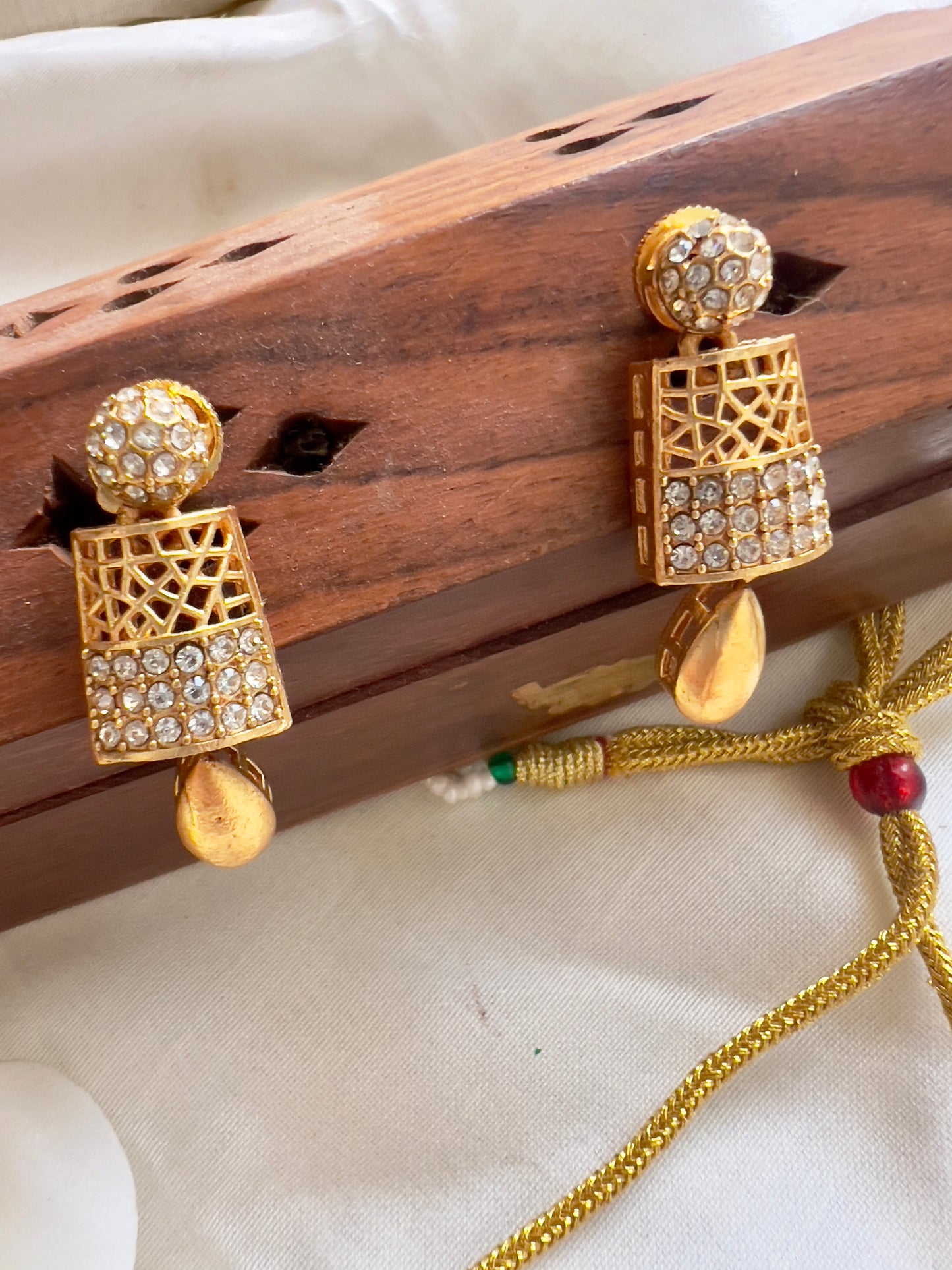 Gold Replica AD Short Necklace