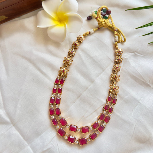Double Layered Ruby Necklace